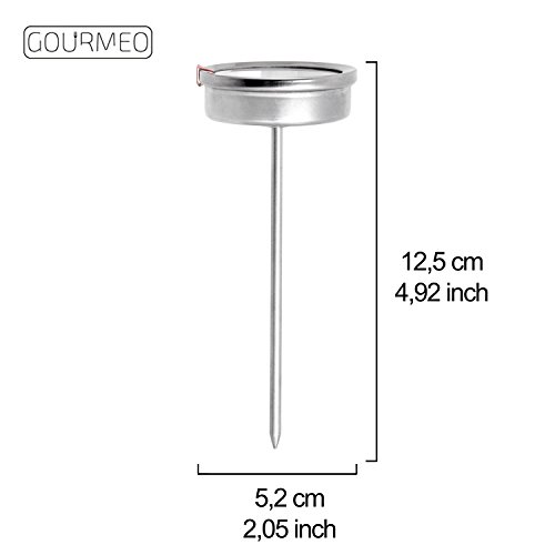 Bratenthermometer kaufen - GOURMEO® Premium Fleischthermometer 2-in-1 (Fleisch und Ofentemperatur) aus Edelstahl / Bratenthermometer / Grillthermometer / Ofenthermometer | mit 2 Jahren Zufriedenheitsgarantie - 6