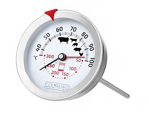 GOURMEO® Premium Fleischthermometer 2-in-1 (Fleisch und Ofentemperatur) aus Edelstahl / Bratenthermometer / Grillthermometer / Ofenthermometer | mit 2 Jahren Zufriedenheitsgarantie - 4