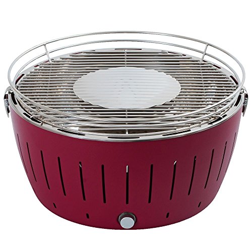 LotusGrill Holzkohlengrill Serie 435 XL, Farbe Pflaume, 47,0 x 47,0 x 28,5