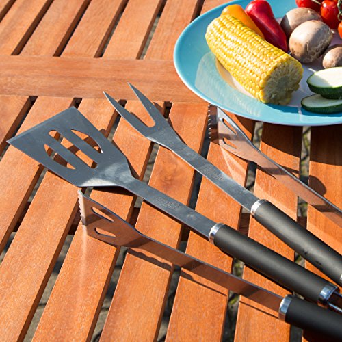 Bruzzzler Edelstahl Grillbesteck-Set 3-teilig im Koffer - 4