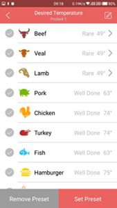 Inkbird Bluetooth 4.0 Barbecue Backofen Grillthermometer BBQ Bratenthermometer Fleisch Küche Thermometer Timer mit Temperaturalarm + Edelstahl Lange Temperaturfühler, App für Android 4.4 + top & iOS 7+ (Inkbird IBT-2X+2 Temperaturfühler) - 6