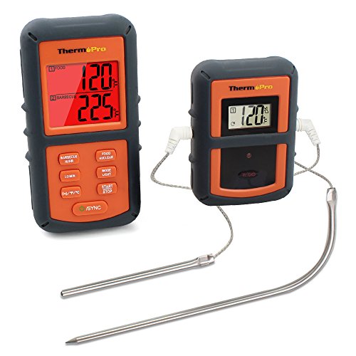 ThermoPro TP08 Barbecue Funk Grillthermometer Set Digitales Bratenthermometer BBQ Thermometer mit 2 Temperaturfühlern für BBQ, Ofen und Grills